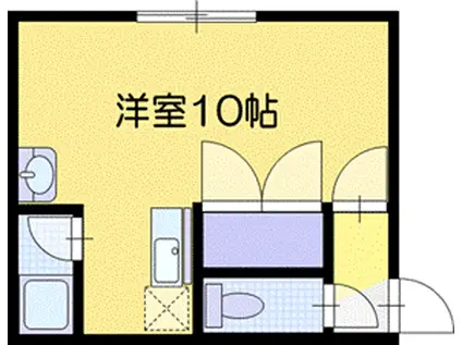 レジデンス77(ワンルーム/2階)の間取り写真