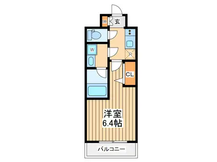 シーフォルムヨコハマサクラギチョウ(1K/3階)の間取り写真