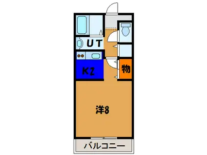 ダイワパレス函館(1K/2階)の間取り写真