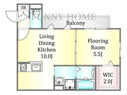 ロイヤル 三軒茶屋(1LDK/4階)の間取り写真