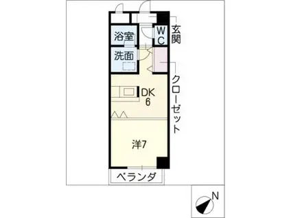 ルミエール青山VIII(1DK/1階)の間取り写真