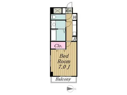 PALACIO用賀(1K/2階)の間取り写真