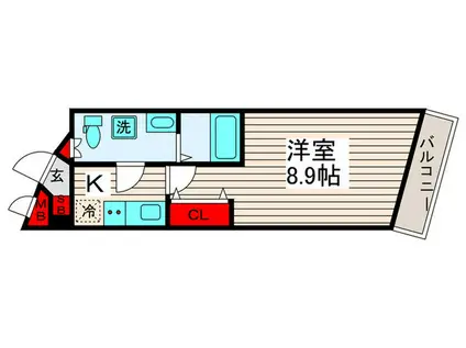 プレール・ドゥーク西新井II(1K/2階)の間取り写真