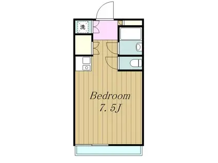 フローラル元木(ワンルーム/2階)の間取り写真