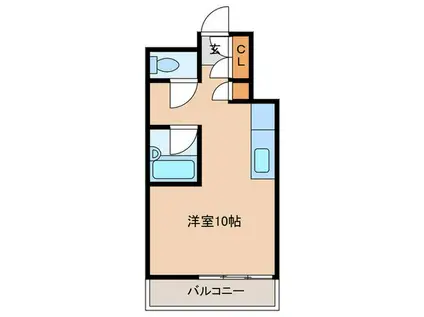 第5鶴丸ハイツ西田(ワンルーム/4階)の間取り写真