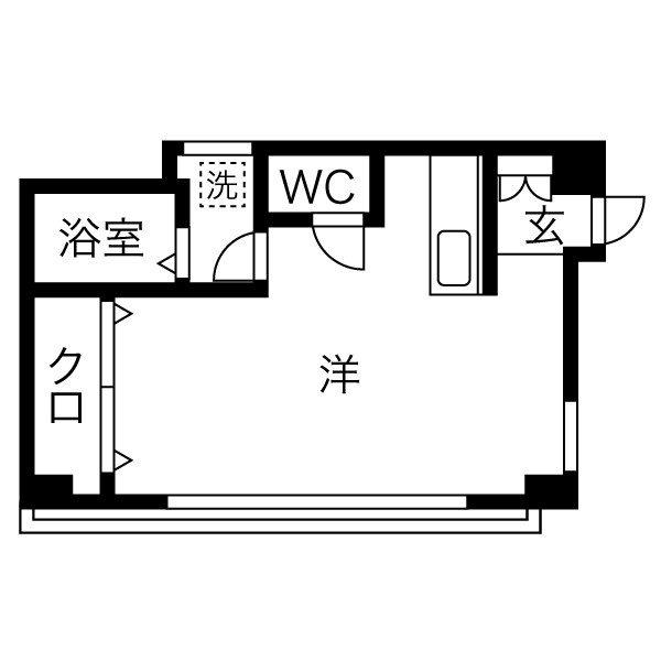 あかさかマンション(ワンルーム/4階)の間取り写真