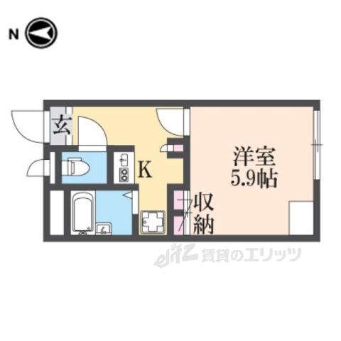 レオパレスアベニュー(1K/1階)の間取り写真