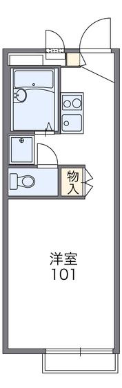 レオパレスクエスト(ワンルーム/2階)の間取り写真