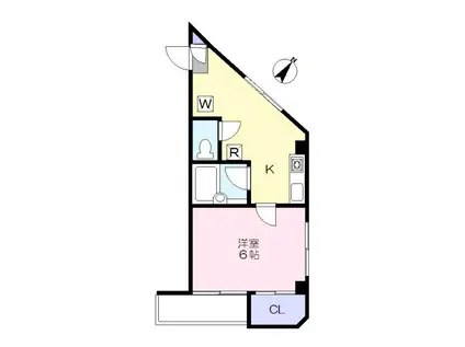 センチュリーパレス小茂根(1K/2階)の間取り写真