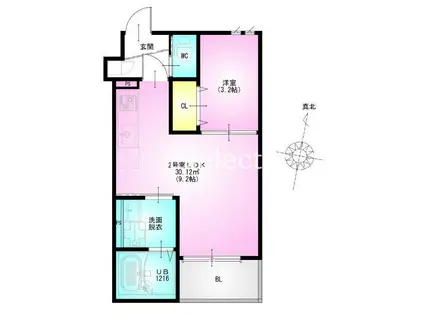 REGALEST 祐光(1LDK/2階)の間取り写真