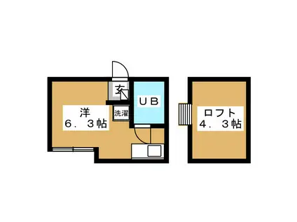 ハウス&パーク品川源氏前(ワンルーム/2階)の間取り写真