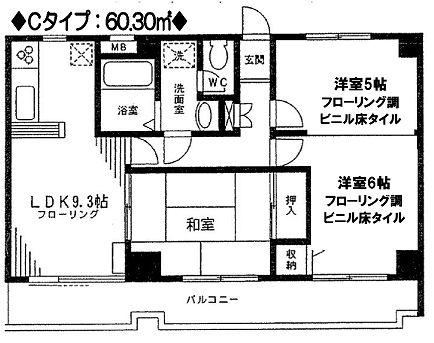 サングレース砧(3LDK/3階)の間取り写真