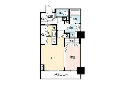 マイナビステイ赤坂氷川れレジデンス(1LDK/4階)の間取り写真