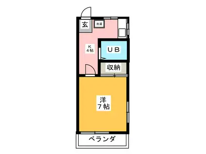 メゾンBE-2(1K/2階)の間取り写真