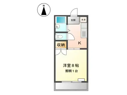 パークハイツ篠木(1K/3階)の間取り写真