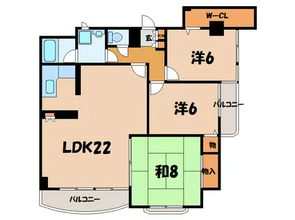 メゾン筑波嶺(3LDK/6階)の間取り写真