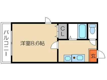 T-STAGE(1K/2階)の間取り写真