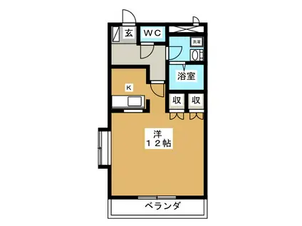 コンフォース(1K/1階)の間取り写真