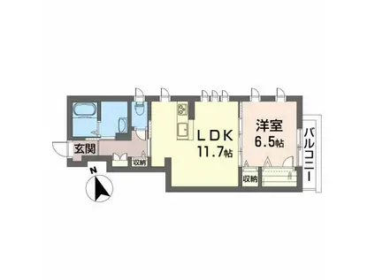 KYANOS(1LDK/1階)の間取り写真