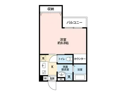 LEIMEI UNIVERSE所沢(1K/1階)の間取り写真