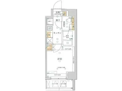 ユリカロゼ梅島(1K/10階)の間取り写真