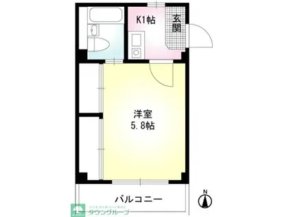 フローリッシュ南葛西(ワンルーム/1階)の間取り写真