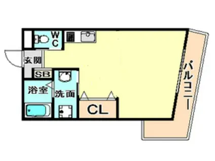 SHIKOKU VIII(ワンルーム/4階)の間取り写真