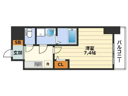 アプリーレ中之島(1K/10階)の間取り写真