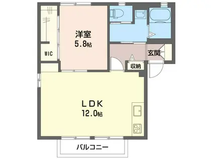 ドルチェ弐番館(1LDK/1階)の間取り写真