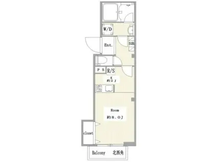 リヴィエール押上(1K/1階)の間取り写真