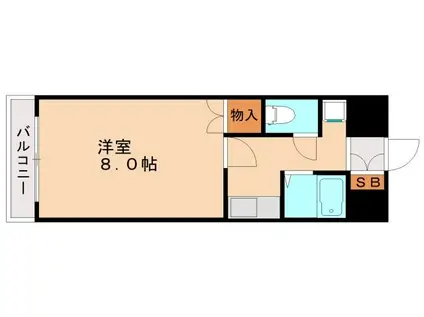 折尾ハイツ(1K/2階)の間取り写真