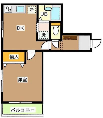 フォレスト イン コテージ(1DK/1階)の間取り写真