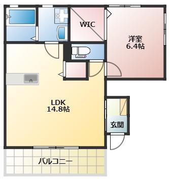 MJ NEXT(1LDK/1階)の間取り写真