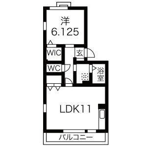 エクセルナオ(1LDK/2階)の間取り写真