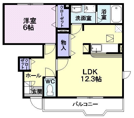 ＪＲ左沢線 西寒河江駅 徒歩25分 2階建 築21年(1LDK/1階)の間取り写真