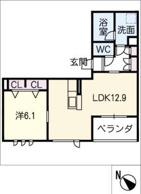 LUANA VIP RESIDENCE(1LDK/2階)の間取り写真
