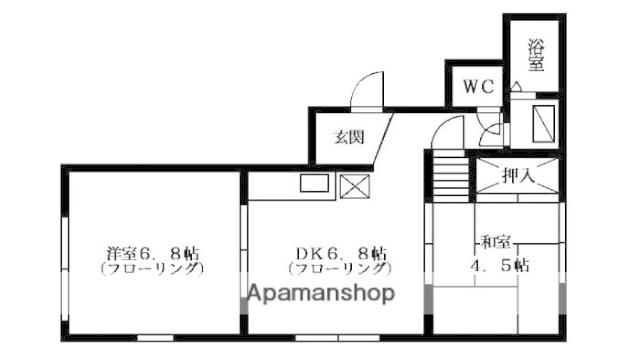 藤崎カステリア(2DK/4階)の間取り写真