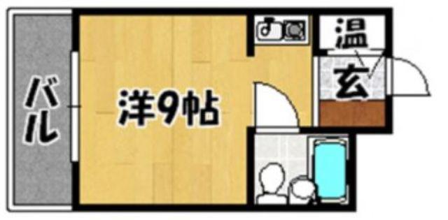 ライオンズステーションプラザ博多(ワンルーム/3階)の間取り写真