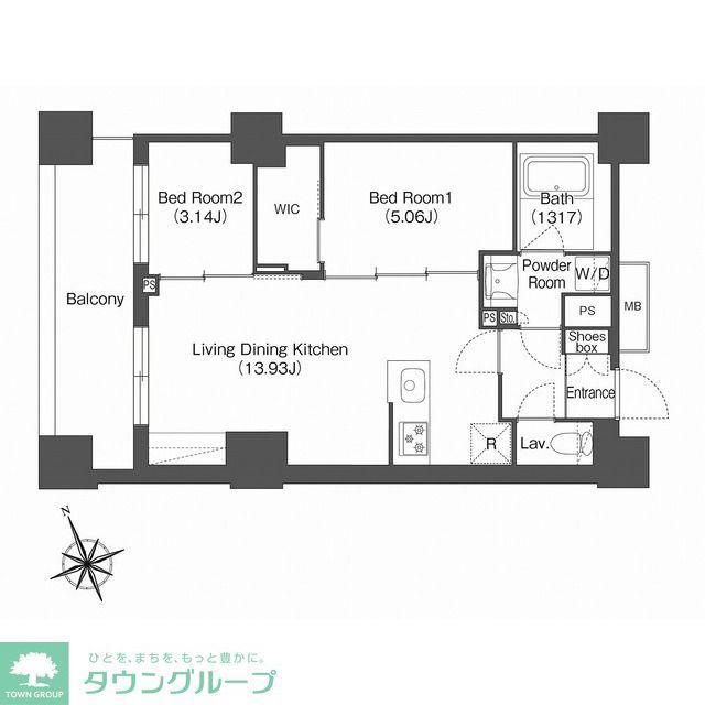 コンフォリア西荻窪(2LDK/11階)の間取り写真
