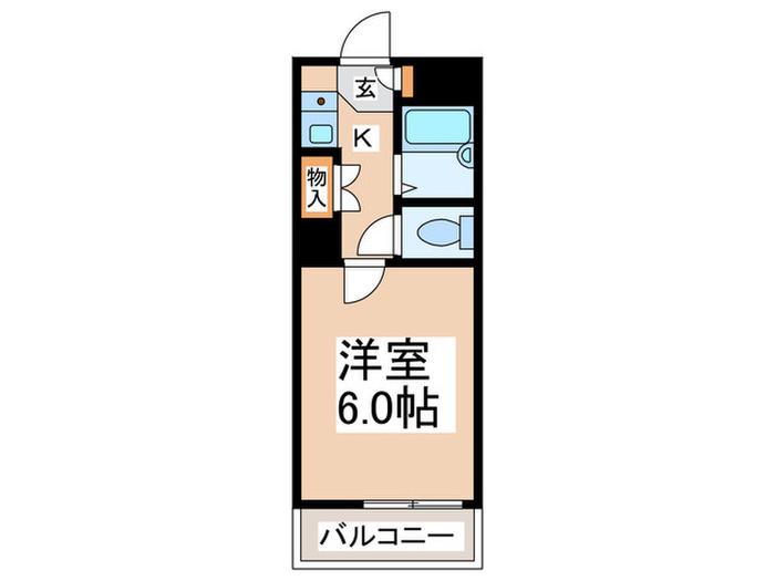 スーペリアレジデンスII(1K/4階)の間取り写真