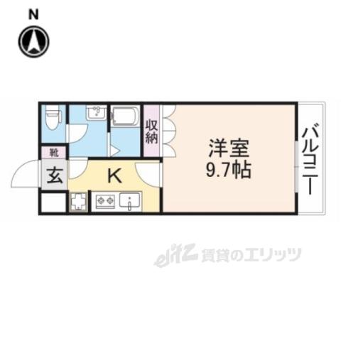 ピュアリーフ(1K/2階)の間取り写真
