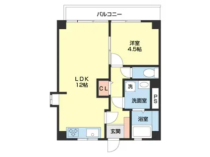 ニュー塩屋ハイツ(1LDK/2階)の間取り写真