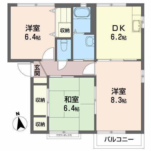 グランドメゾン(3DK/1階)の間取り写真