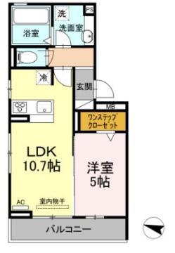 エクセールII(1LDK/3階)の間取り写真