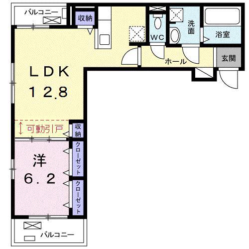 カーサ りんくう・M(1LDK/3階)の間取り写真