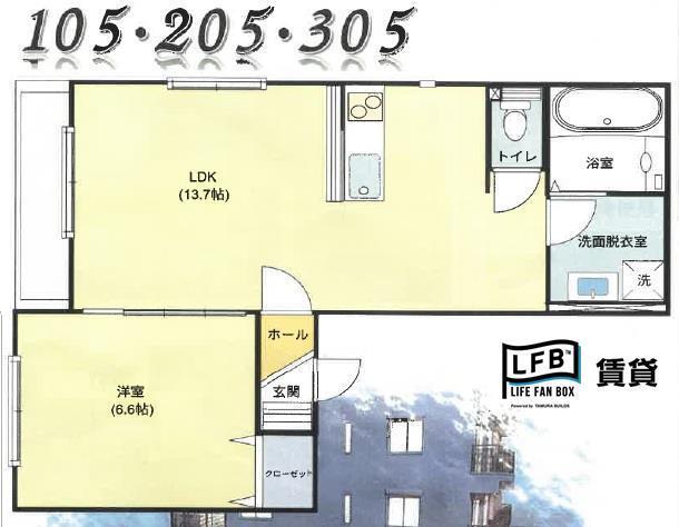 MELIA COURT(1LDK/2階)の間取り写真