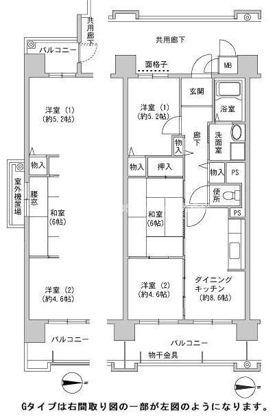 コーシャハイツ森之宮(3DK/13階)の間取り写真