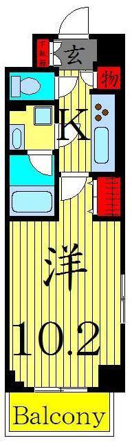 DEAR COURT 幸(1K/3階)の間取り写真