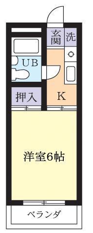 ハートランドつくば(1K/1階)の間取り写真