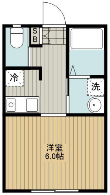 LUAN本町II(1K/1階)の間取り写真